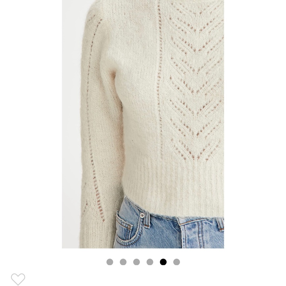 Brand New with tags! Line & Dot cream alpaca blend mock neck sweater